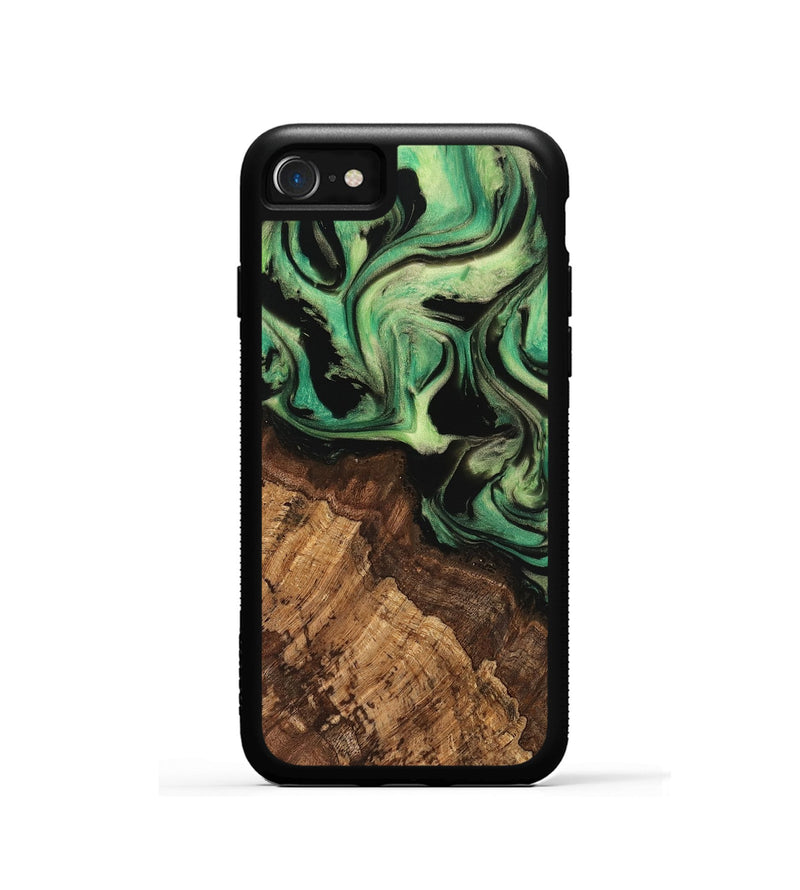 iPhone SE Wood Phone Case - Kaeden (Green, 741728)