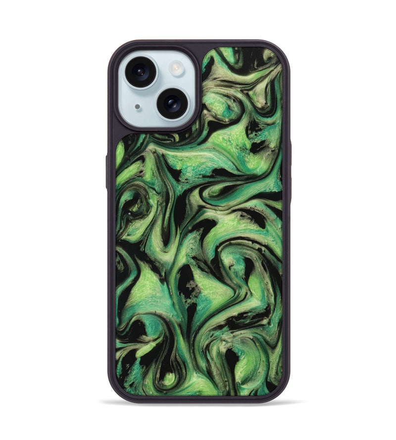 iPhone 15 ResinArt Phone Case - Tamma (Green, 741730)