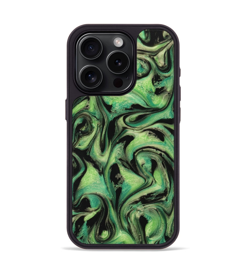 iPhone 15 Pro ResinArt Phone Case - Tamma (Green, 741730)