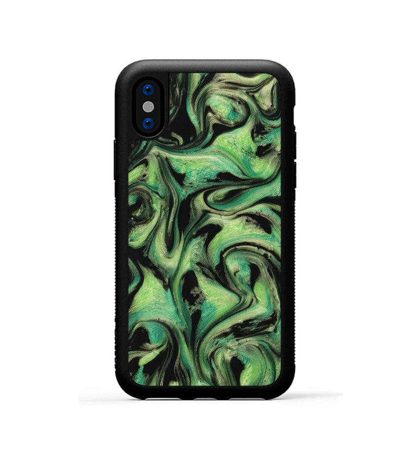 iPhone Xs ResinArt Phone Case - Tamma (Green, 741730)