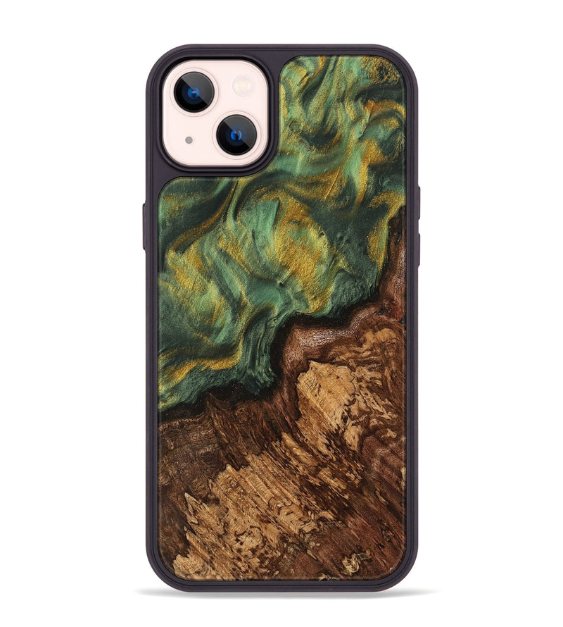 iPhone 14 Plus Wood Phone Case - Sinara (Green, 741733)