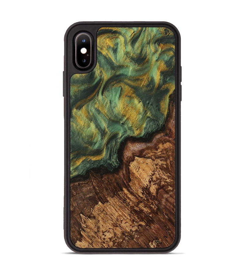 iPhone Xs Max Wood Phone Case - Sinara (Green, 741733)