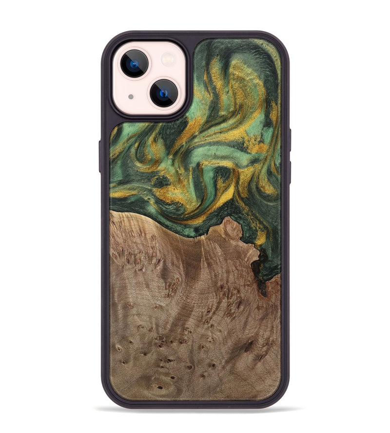 iPhone 14 Plus Wood Phone Case - Rocio (Green, 741748)