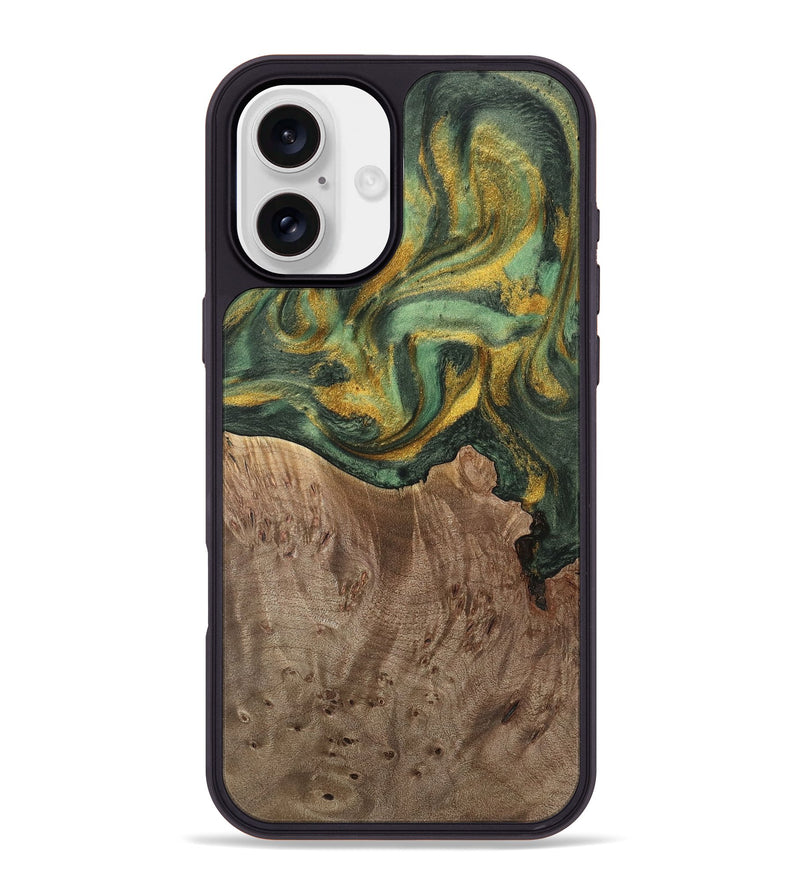 iPhone 16 Plus Wood Phone Case - Rocio (Green, 741748)