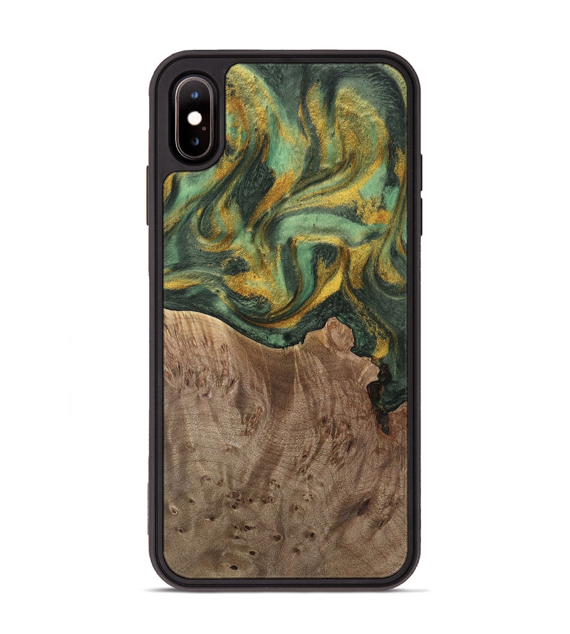 iPhone Xs Max Wood Phone Case - Rocio (Green, 741748)