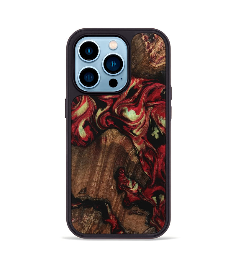 iPhone 14 Pro Wood Phone Case - Ariana (Red, 741751)