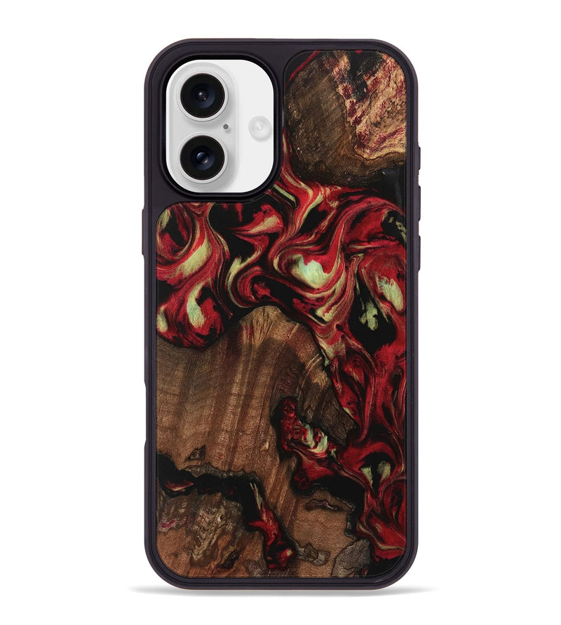 iPhone 16 Plus Wood Phone Case - Ariana (Red, 741751)