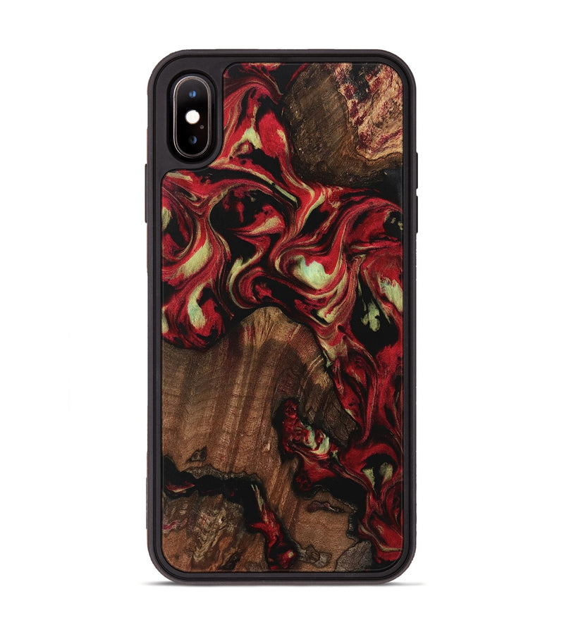 iPhone Xs Max Wood Phone Case - Ariana (Red, 741751)