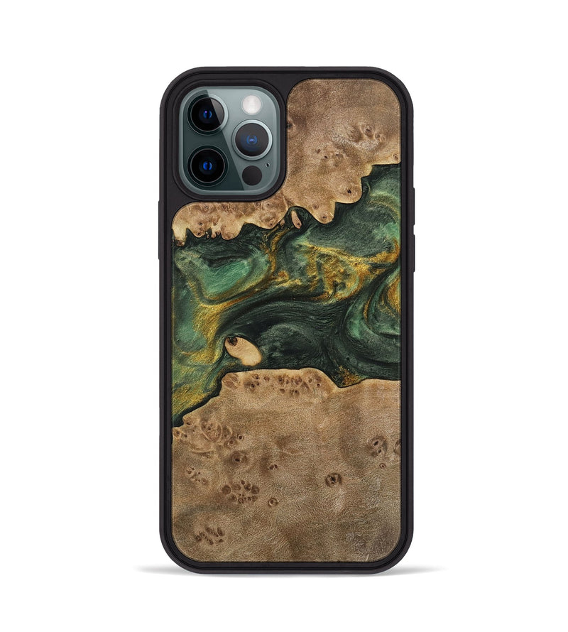 iPhone 12 Pro Wood Phone Case - Emmet (Green, 741756)