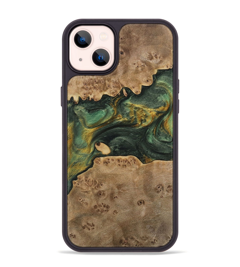 iPhone 14 Plus Wood Phone Case - Emmet (Green, 741756)