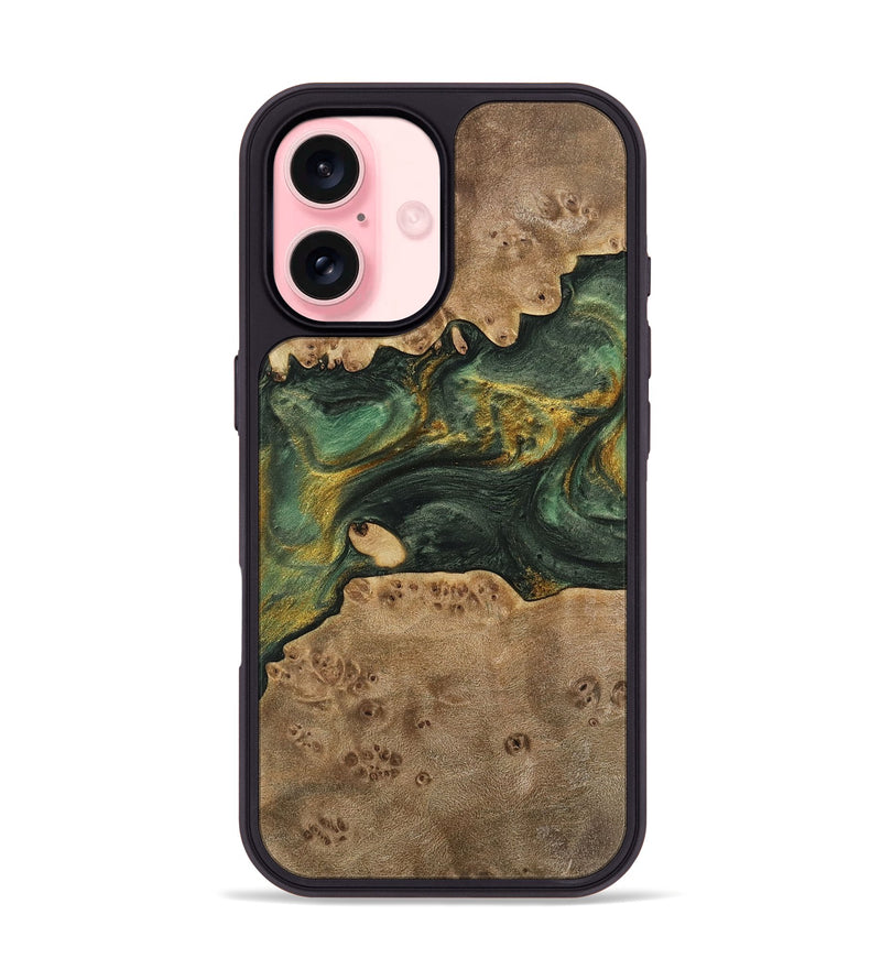 iPhone 16 Wood Phone Case - Emmet (Green, 741756)