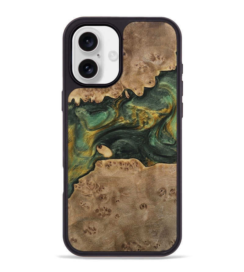 iPhone 16 Plus Wood Phone Case - Emmet (Green, 741756)