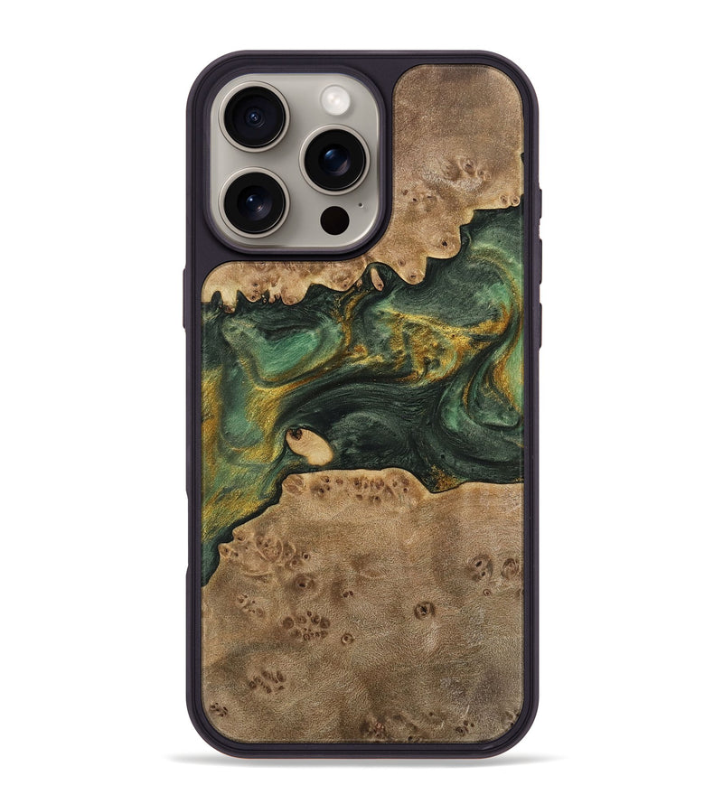 iPhone 16 Pro Max Wood Phone Case - Emmet (Green, 741756)