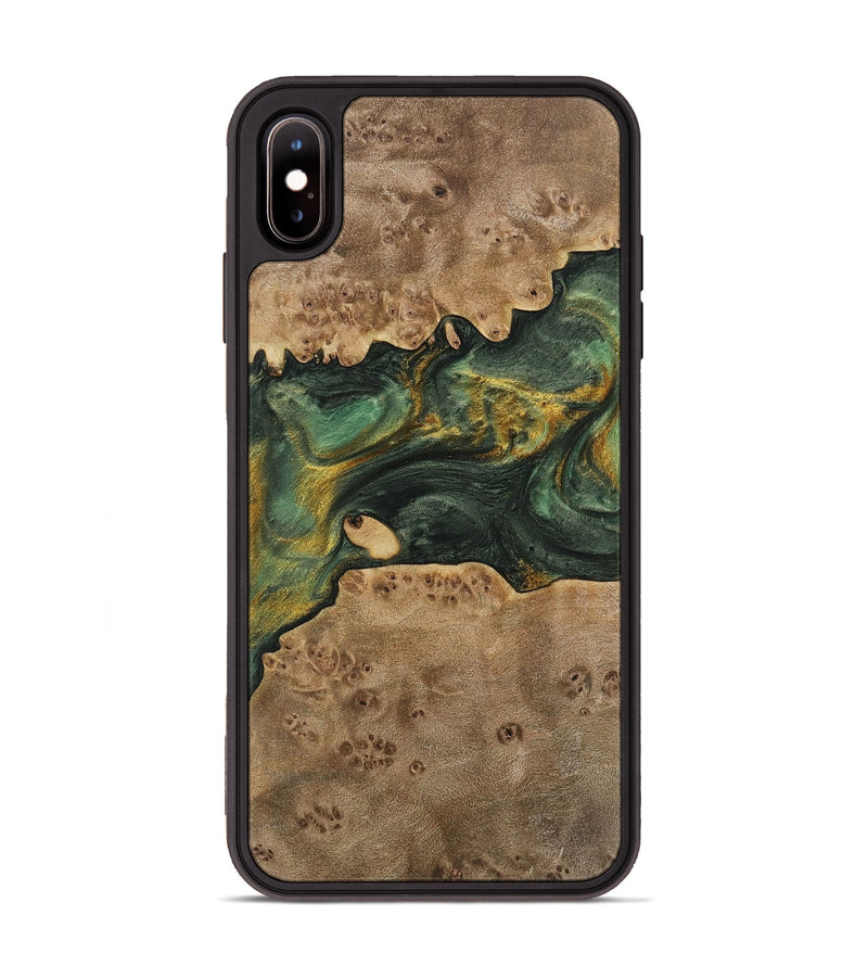 iPhone Xs Max Wood Phone Case - Emmet (Green, 741756)