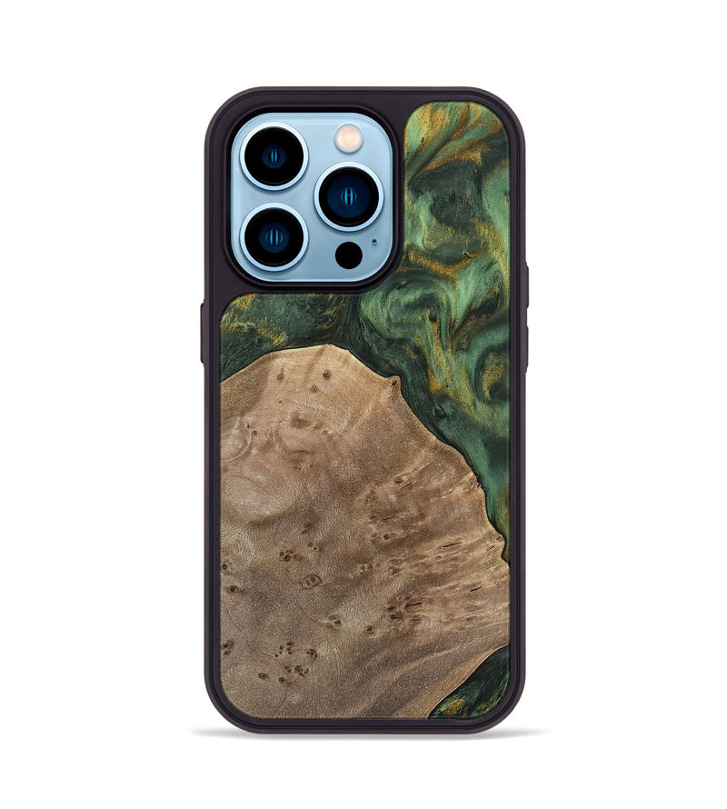 iPhone 14 Pro Wood Phone Case - Gint (Green, 741758)