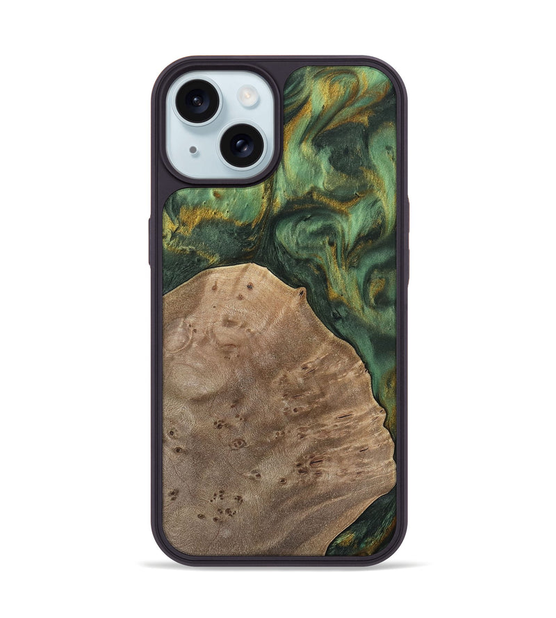 iPhone 15 Wood Phone Case - Gint (Green, 741758)