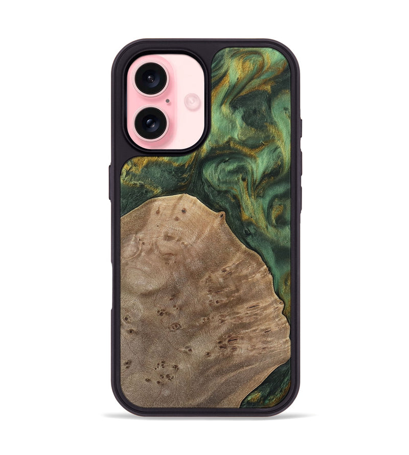 iPhone 16 Wood Phone Case - Gint (Green, 741758)