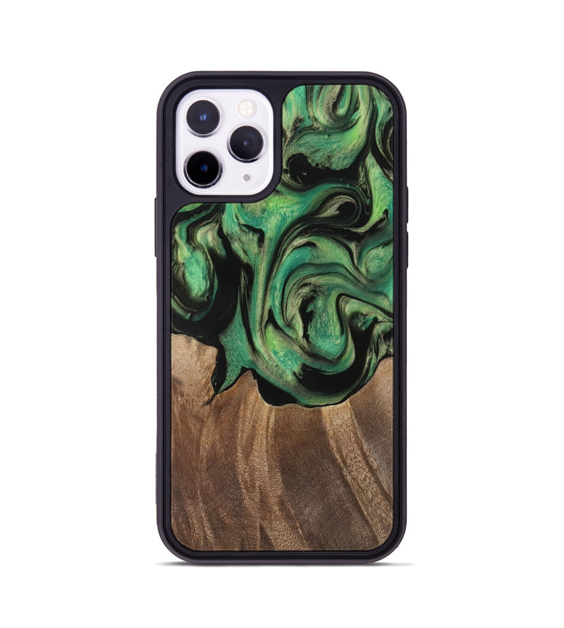 iPhone 11 Pro Wood Phone Case - Junina (Green, 741760)