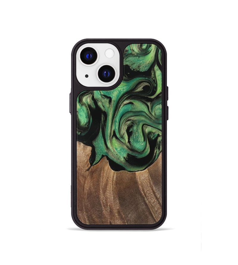 iPhone 13 mini Wood Phone Case - Junina (Green, 741760)