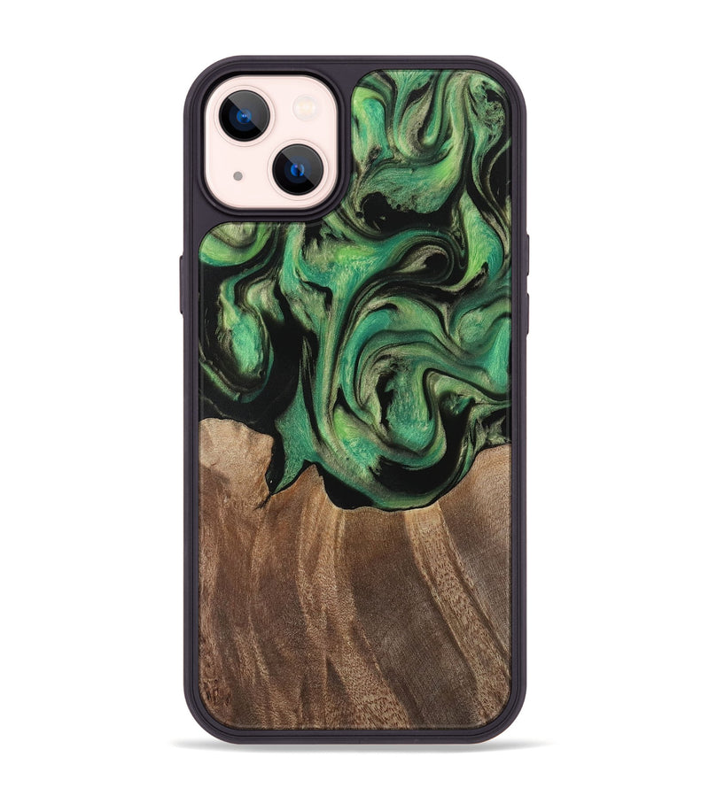 iPhone 14 Plus Wood Phone Case - Junina (Green, 741760)