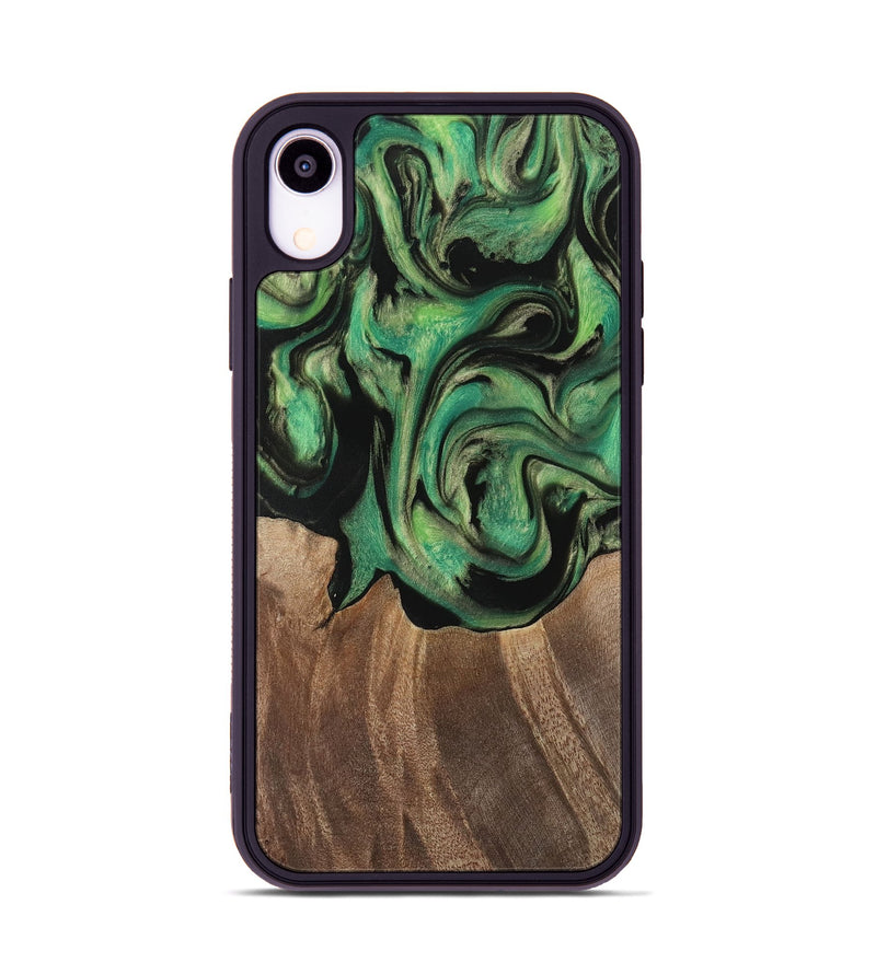 iPhone Xr Wood Phone Case - Junina (Green, 741760)