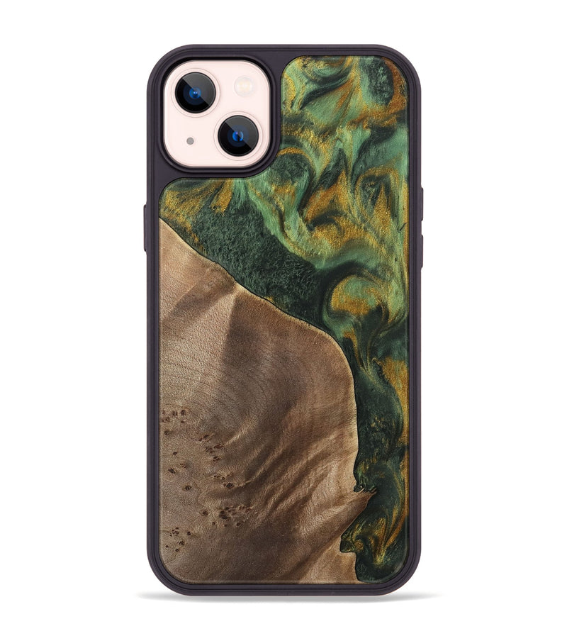 iPhone 14 Plus Wood Phone Case - Adrie (Green, 741762)