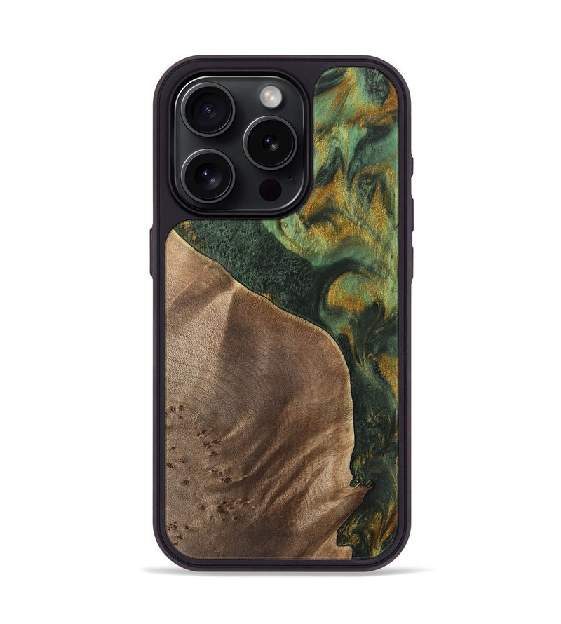 iPhone 15 Pro Wood Phone Case - Adrie (Green, 741762)