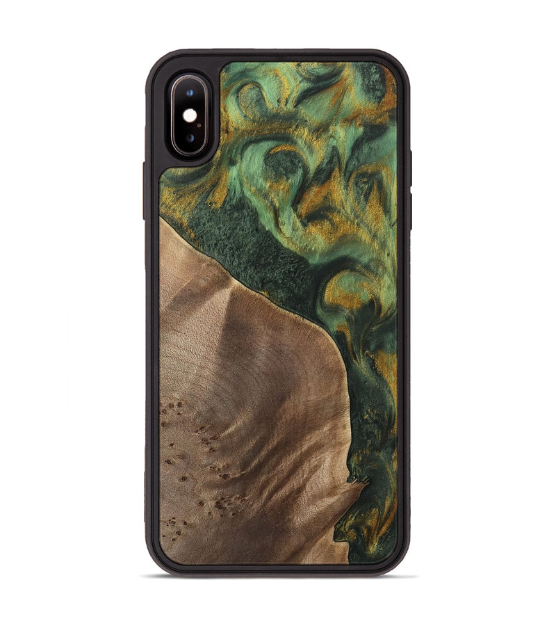 iPhone Xs Max Wood Phone Case - Adrie (Green, 741762)