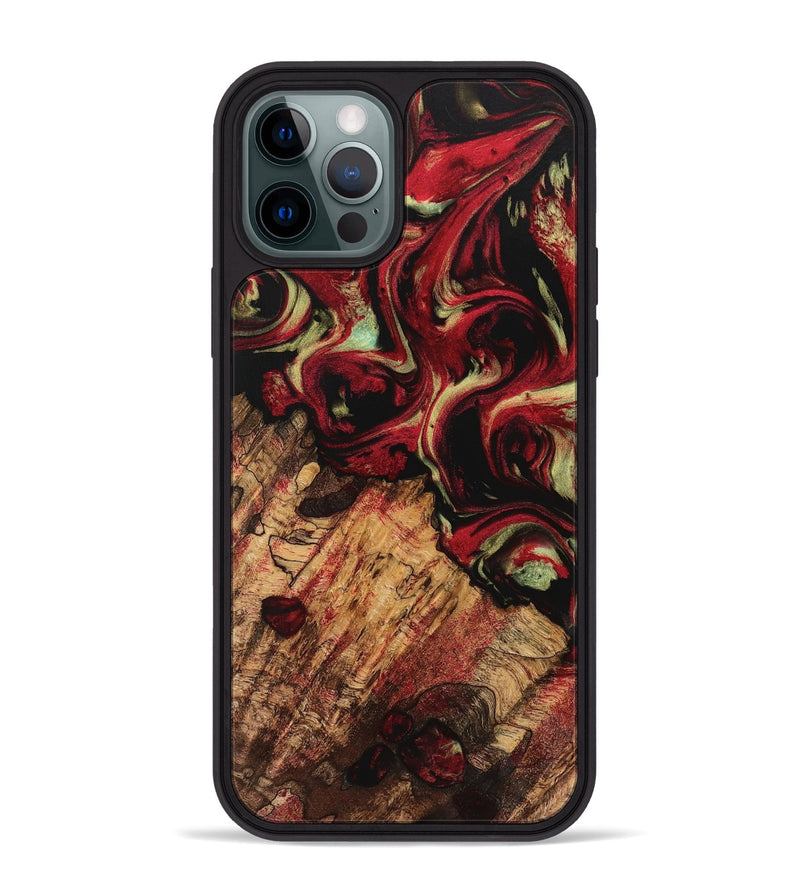 iPhone 12 Pro Max Wood Phone Case - Purl (Red, 741763)