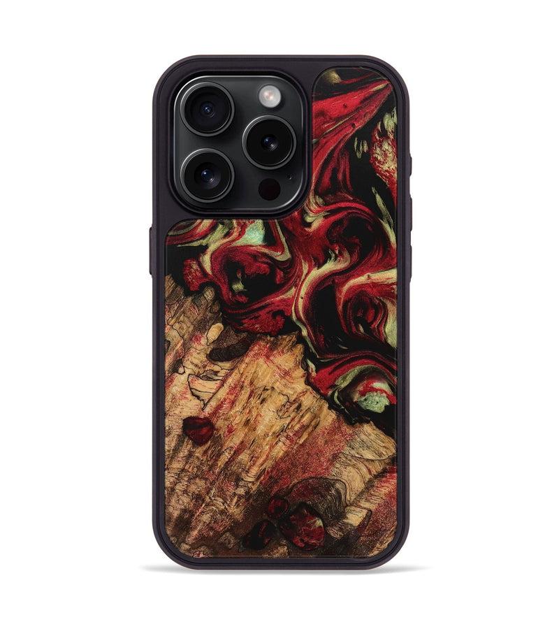 iPhone 15 Pro Wood Phone Case - Purl (Red, 741763)