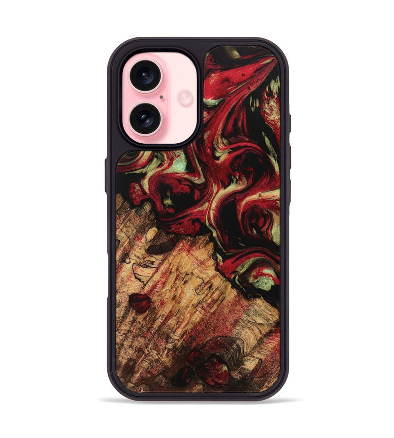 iPhone 16 Wood Phone Case - Purl (Red, 741763)