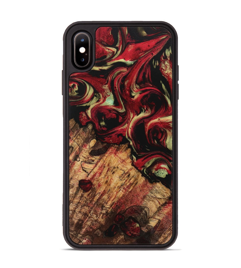 iPhone Xs Max Wood Phone Case - Purl (Red, 741763)