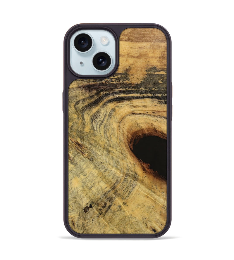 iPhone 15 Wood Phone Case - Erinn (Wood Burl, 741772)