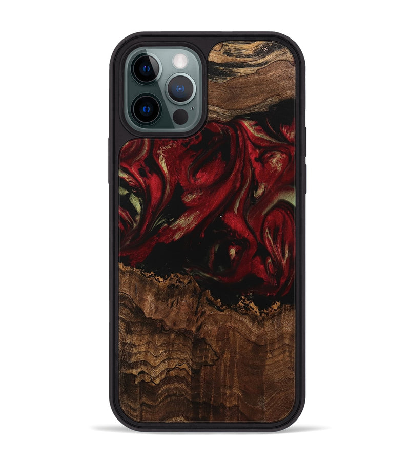 iPhone 12 Pro Max Wood Phone Case - Sayre (Red, 741773)