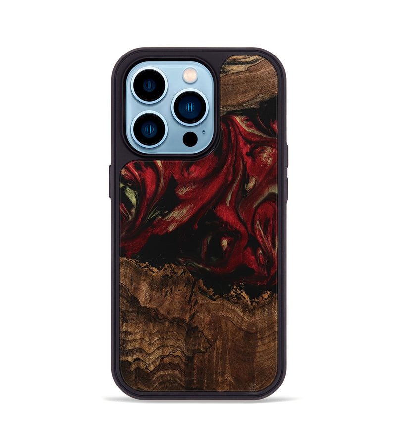 iPhone 14 Pro Wood Phone Case - Sayre (Red, 741773)