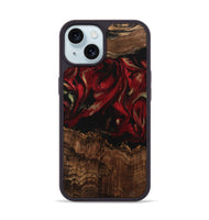 iPhone 15 Wood Phone Case - Sayre (Red, 741773)