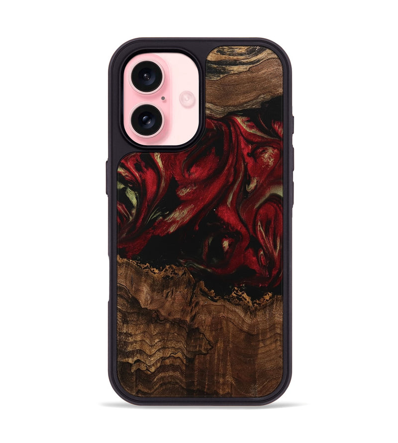 iPhone 16 Wood Phone Case - Sayre (Red, 741773)