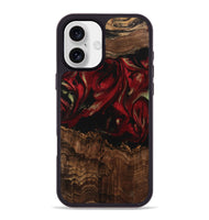 iPhone 16 Plus Wood Phone Case - Sayre (Red, 741773)