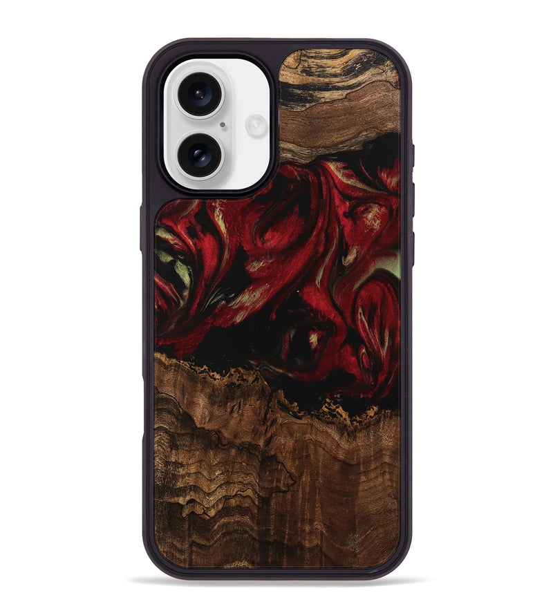 iPhone 16 Plus Wood Phone Case - Sayre (Red, 741773)