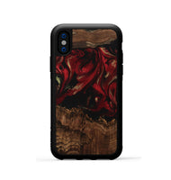 iPhone Xs Wood Phone Case - Sayre (Red, 741773)