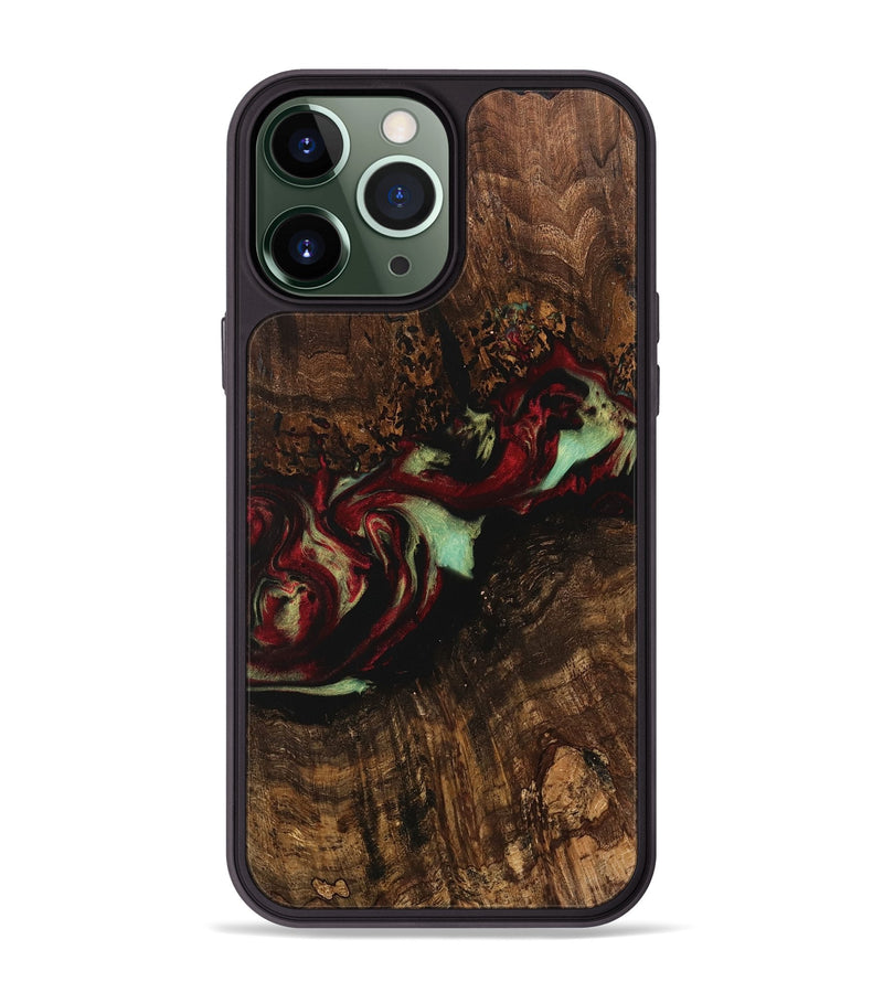 iPhone 13 Pro Max Wood Phone Case - Britni (Red, 741774)