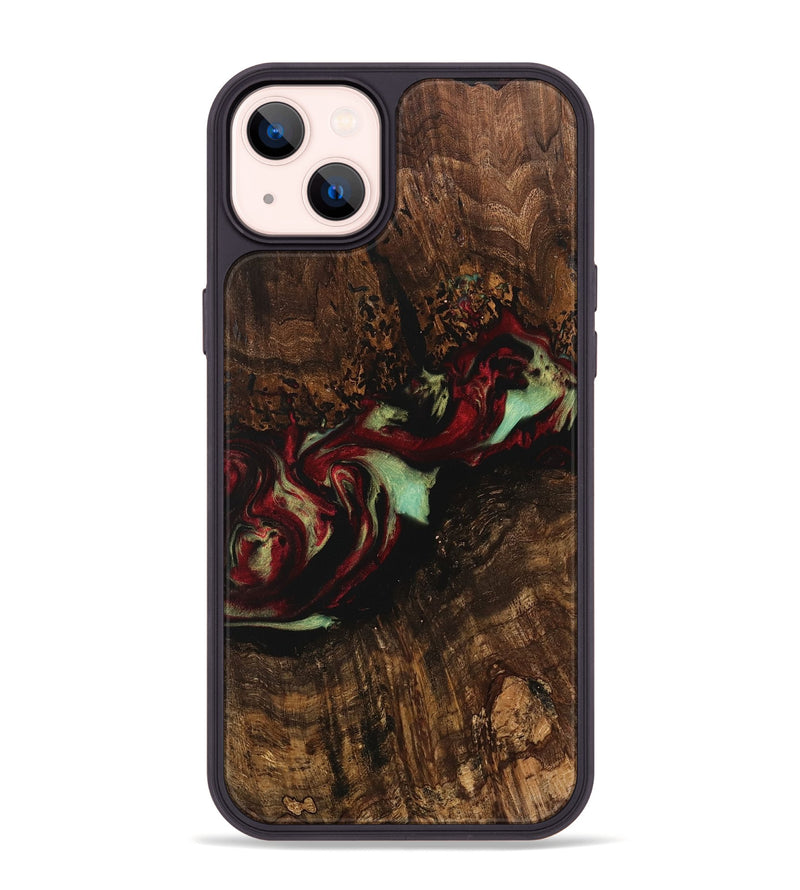 iPhone 14 Plus Wood Phone Case - Britni (Red, 741774)