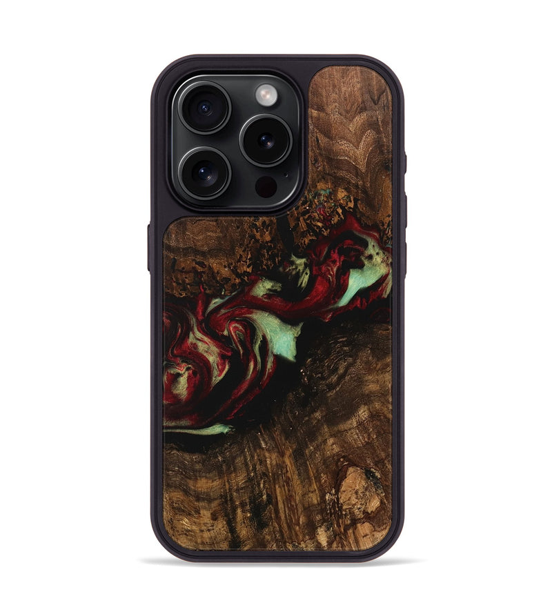 iPhone 15 Pro Wood Phone Case - Britni (Red, 741774)