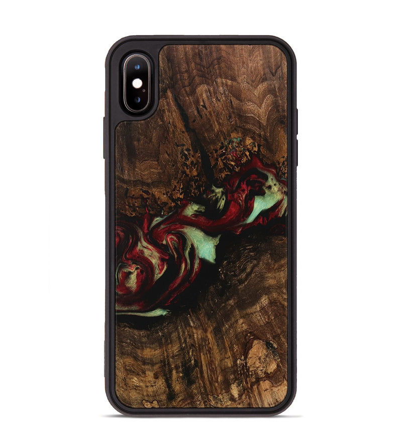 iPhone Xs Max Wood Phone Case - Britni (Red, 741774)