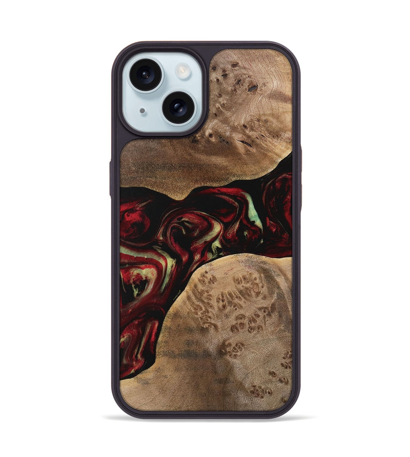 iPhone 15 Wood Phone Case - Jagat (Red, 741775)