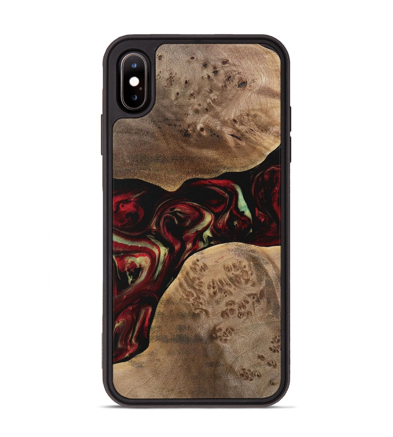 iPhone Xs Max Wood Phone Case - Jagat (Red, 741775)