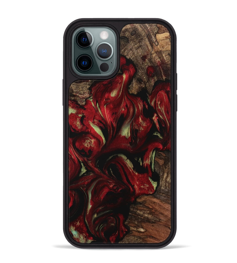 iPhone 12 Pro Max Wood Phone Case - Joel (Red, 741778)