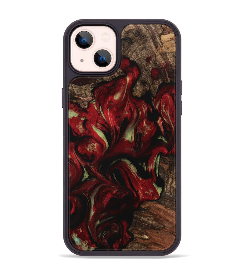 iPhone 14 Plus Wood Phone Case - Joel (Red, 741778)