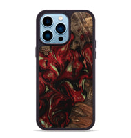 iPhone 14 Pro Max Wood Phone Case - Joel (Red, 741778)