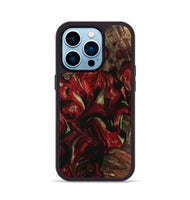 iPhone 14 Pro Wood Phone Case - Joel (Red, 741778)